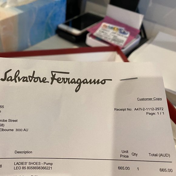 Salvatore Ferragamo Pump Leo 85 size 7.5 C - Picture 8 of 8